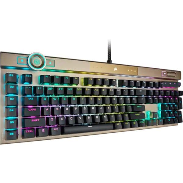 CORSAIR K100 RGB Optical-Mechanical Gaming Keyboard – Midnight Gold (AR)