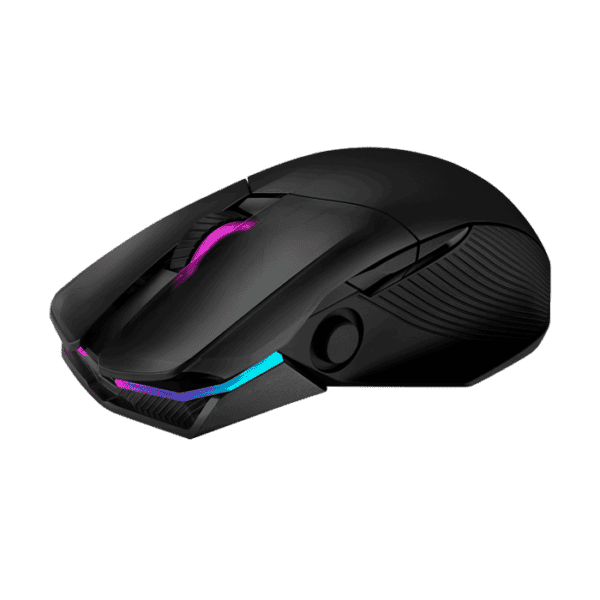 ROG Chakram  RGB wireless gaming mouse with Qi charging, programmable joystick, tri-mode connectivity