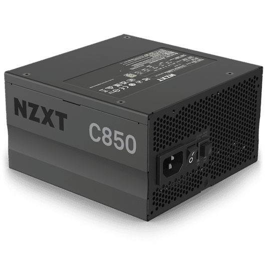 NZXT C850 – NP-C850M-UK – 850 Watt PSU – 80+ Gold Certified – Hybrid Silent Fan Control – Fluid Dynamic Bearings – Modular Design – Sleeved Cables – ATX Gaming Power Supply