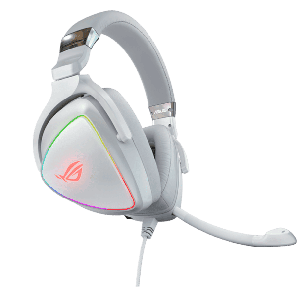 ASUS ROG Delta White Edition RGB wired gaming headset for PCs, Mac,mobile,PS4
