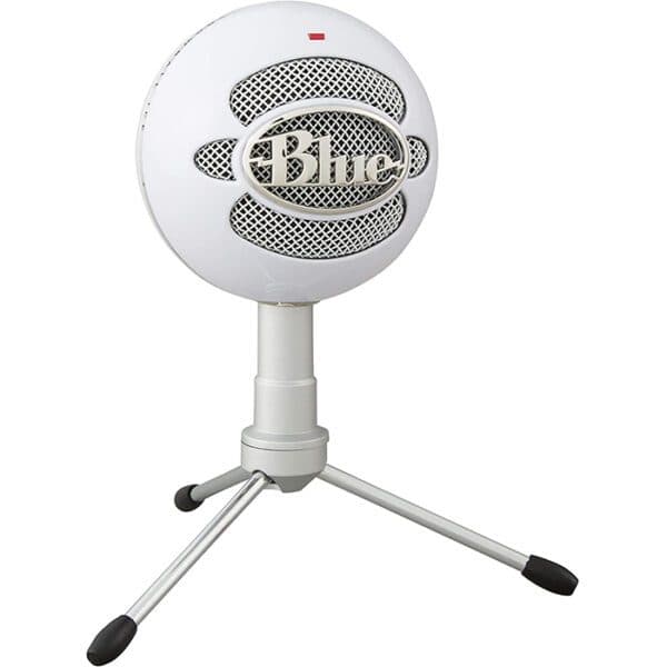 Logitech Blue Snowball Ice USB Microphone, 40-18 kHz Frequency Response, Cardioid Polar Patterns, USB Cable, For Recording / Streaming / Podcasting, White