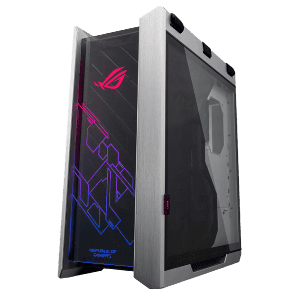 ROG Strix Helios White Edition RGB ATX/EATX mid-tower gaming case with tempered glass, White, aluminum frame, GPU braces, 420mm radiator support and Aura Sync, White