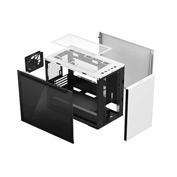 DEEPCOOL MACUBE 110 White Refined Minimalism Micro-ATX/Mini-ITX Computer Case – Support 240/280 Cooling System,  White