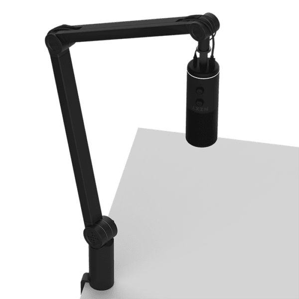 NZXT Boom Arm Low Noise Microphone stand, Thread US Standard 5/8″, Discreetly Store USB & XLR Cables, Smooth and Silent, Cable Channel Covers, Black