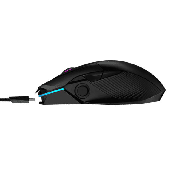 ROG Chakram  RGB wireless gaming mouse with Qi charging, programmable joystick, tri-mode connectivity