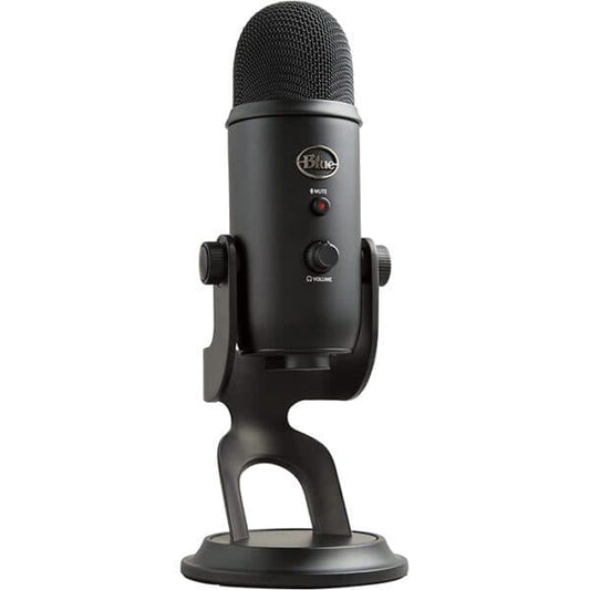 Logitech Blue Yeti USB Microphone, 120 dB Sensitivity, Corded USB, For Podcasting / Streaming / ASMR & More, Broadcast Quality 48 kHz / 16-Bit Audio, Blackout