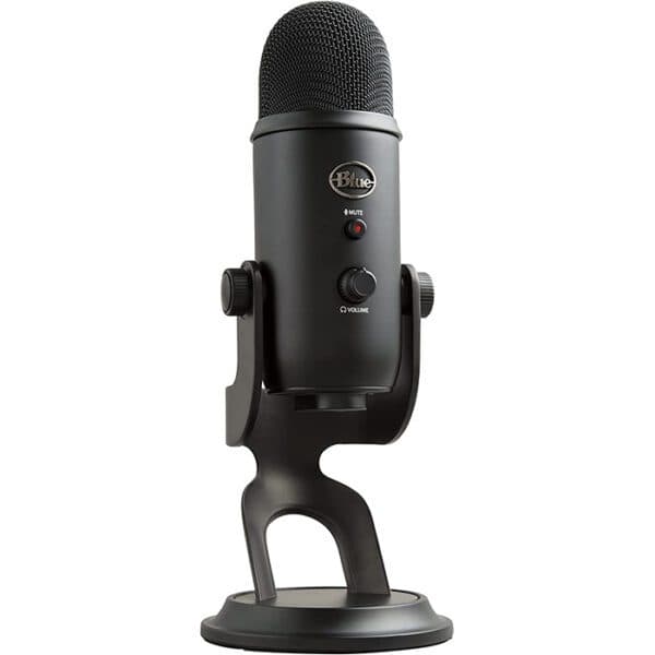 Logitech Blue Yeti USB Microphone, 120 dB Sensitivity, Corded USB, For Podcasting / Streaming / ASMR & More, Broadcast Quality 48 kHz / 16-Bit Audio, Blackout
