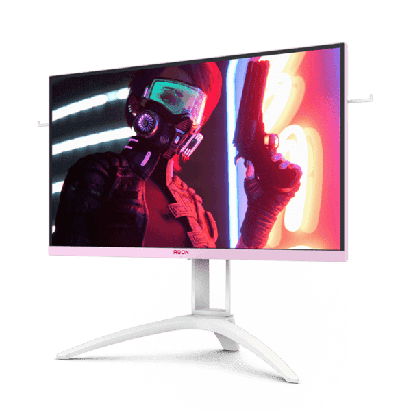 AGON Pink & White Series AG273FXR 27″W IPS Technology,1920×1080, 1MS, 144HZ, AMD FreeSync Premium, 2xHDMI+VGA+Display Port, 100x100mm VESA, Height Adjustable.