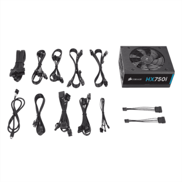 CORSAIR HXi Series HX750i High-Performance ATX Power Supply — 750 Watt 80 Plus PLATINUM Certified PSU