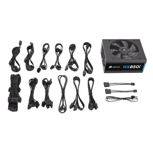 CORSAIR HXi Series HX850i High-Performance ATX Power Supply — 850 Watt 80 Plus PLATINUM Certified PSU