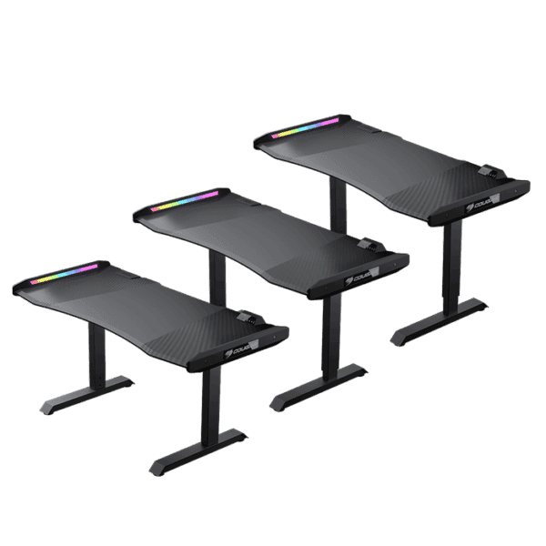 Cougar Mars Pro 150 Gaming Desk, Dual- RGB Lighting Effect, Steel Frame, Carbon Fiber | CG-DESK-MARS150-PRO