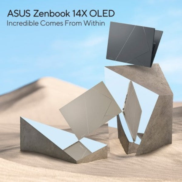 ASUS ZENBOOK 14 UX3404VC-OLEDI9SG | Intel i9 13900H, 16GB RAM, 1TB SSD, 14.5"OLED 2.8K (2880x1800), 4GB NVIDIA RTX3050, Win11 Home, Eng-Arabic K/B, Sandstone Beige