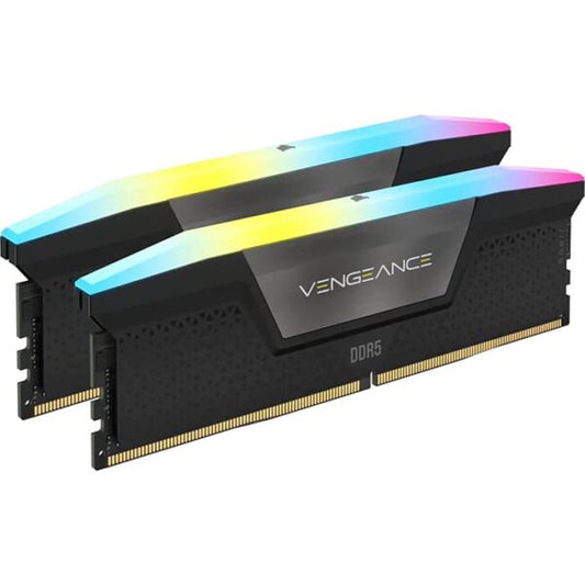CORSAIR VENGEANCE RGB 32GB (2x16GB) DDR5 DRAM 7000MHz C34 Memory Kit, Black