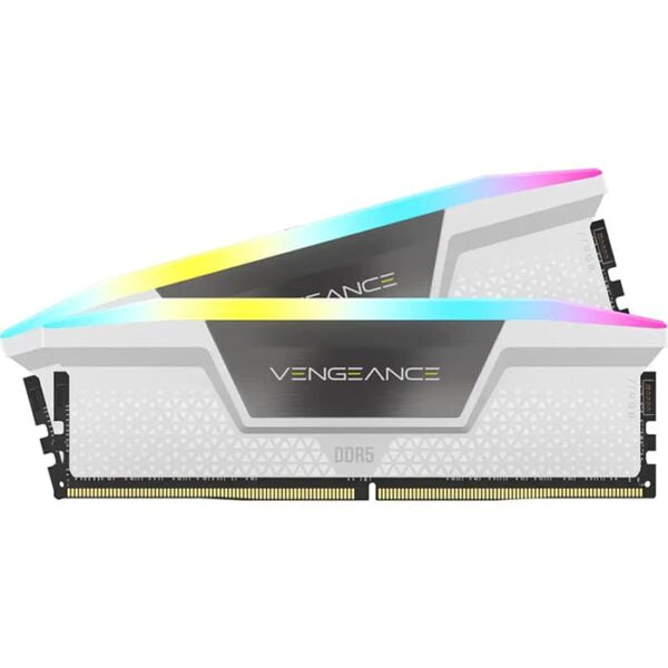 CORSAIR VENGEANCE RGB 32GB (2x16GB) DDR5 DRAM 5200MHz C40 Memory Kit, White