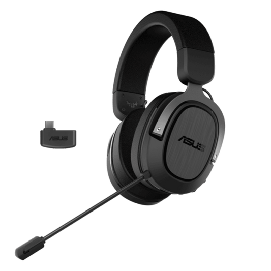 Asus TUF Gaming H3 Wireless gaming headset features 2.4 GHz connection via a USB-C dongle, 7.1 surround sound