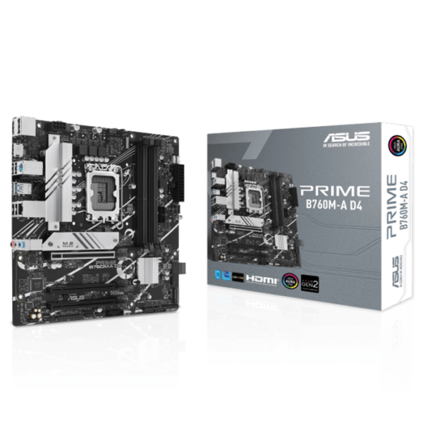 Asus Prime B760-M A D4 LGA 1700 Intel mATX Motherboard