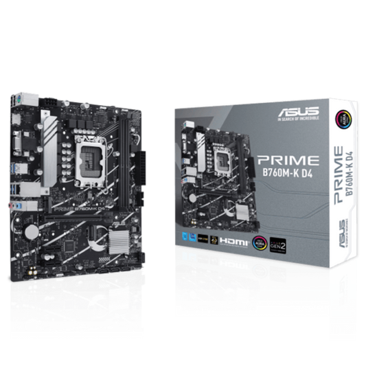 Asus Prime B760-M K D4 LGA 1700 Intel mATX Motherboard