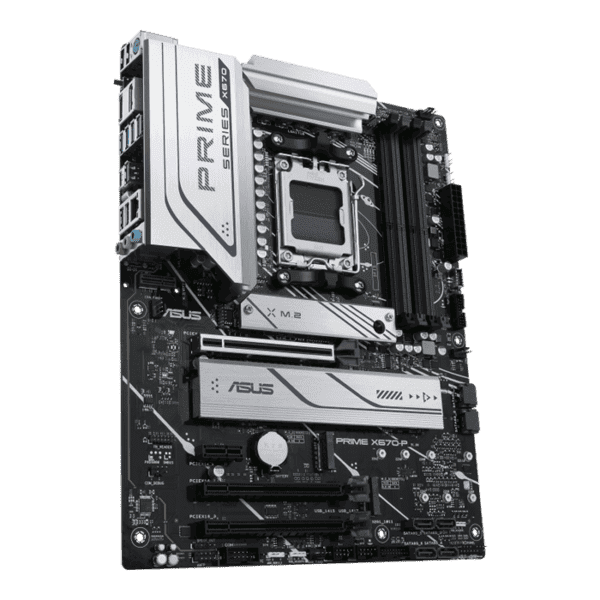 Asus Prime X670-P Socket AM5 (LGA 1718) Ryzen 7000 ATX Motherboard (DDR5, 3xM.2 Slots, USB 3.2 Gen 2×2 Type-C, USB4 Header, and 2.5Gb Ethernet)